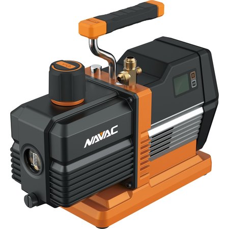 NAVAC Smart Vacuum Pump, 6 CFM, DC, Digital Control, w/ Micron Gauge NRP6Di